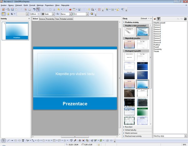 LibreOffice 3.4 (program Impress)